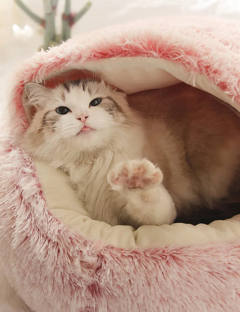 Autumn & Winter Soft Plush Pet Bed